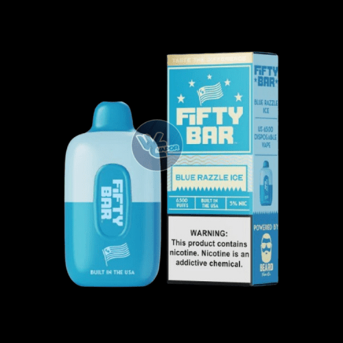 Fifty Bar Disposable by Beard Vapor - Blue Razzle Ice