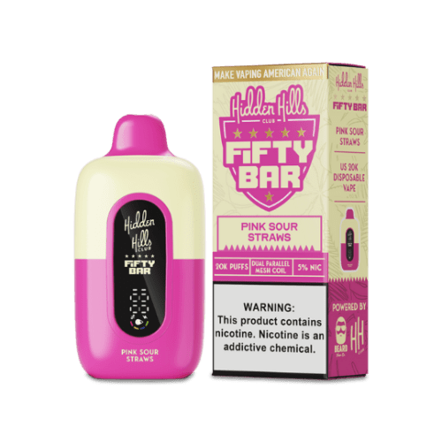 FiftyBar X Hidden Hills Disposable - Pink Sour Straws