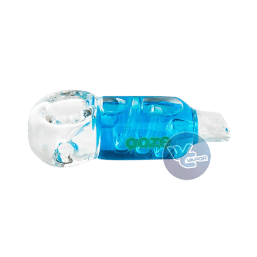 Ooze - Freezable Glycerin Glass Hand PIpe - Blue