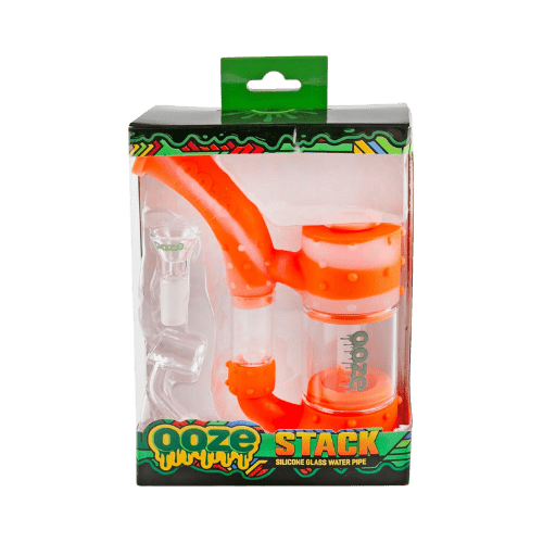 Ooze Stack Water Pipe - Orange/Clear Packaging